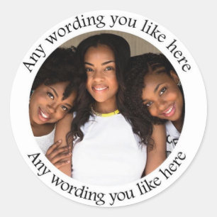 Geburtstagsfeier-Fotoaufkleber  Runder Aufkleber