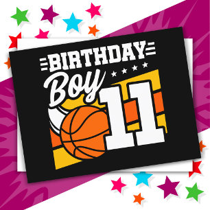 Geburtstagsfeier für 11-jährigen Basketballspieler Postkarte