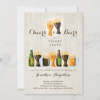 Geburtstagsfeier für Cheers & Biere - jedes Alter Einladung