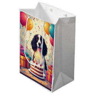 Geburtstagsfeier für einen English Setter Mittlere Geschenktüte