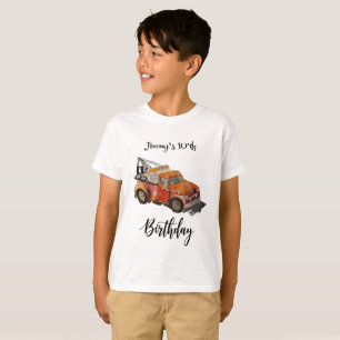 Geburtstagsfeier für Jungen mit Abschleppwagen T-Shirt
