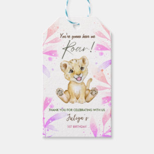 Geburtstagsfeier für kleine Mädchen in Rosa Geschenkanhänger