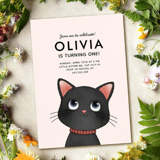 Geburtstagsfeier für kleines Kätzchen Einladung