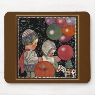 Geburtstagsfeier für Vintage Kinder, Ballons und S Mousepad