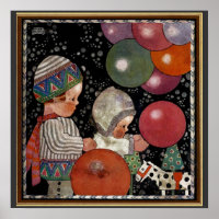 Geburtstagsfeier für Vintage Kinder, Ballons und S