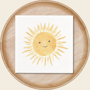 Geburtstagsfeier für Yellow Sun Girl Serviette