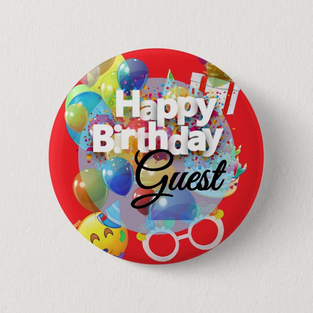 Geburtstagsfeier-Geschenk für Kinder Button (Vorderseite)