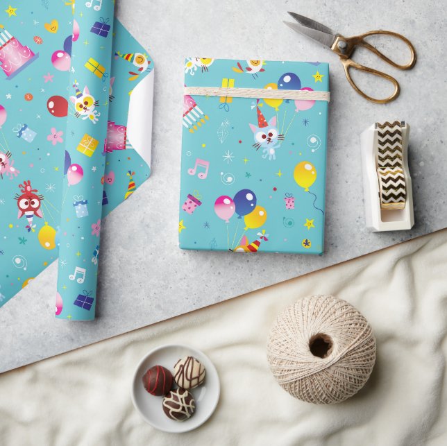Geburtstagsfeier  geschenkpapier (Kunsthandwerk)
