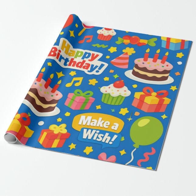 Geburtstagsfeier  geschenkpapier (Ungerollt)