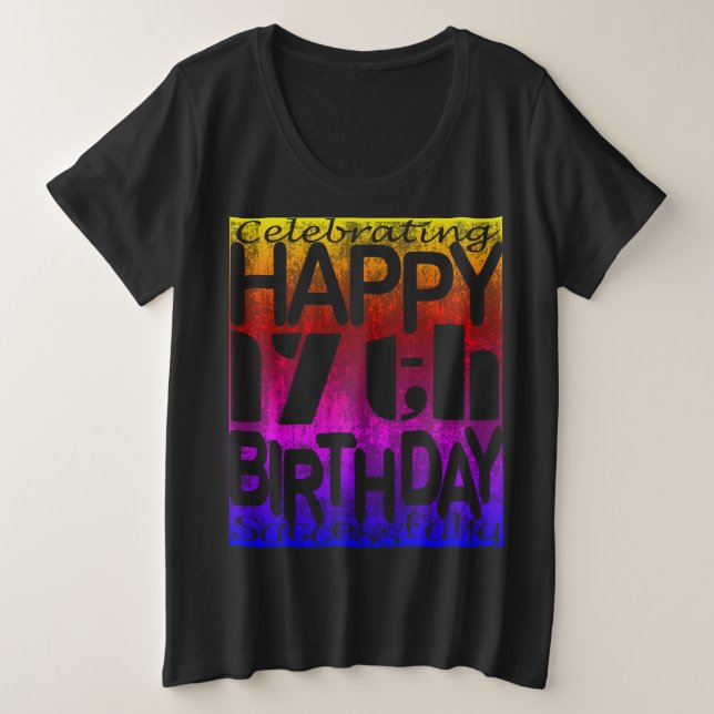 Geburtstagsfeier Große Größe T-Shirt (Design vorne)