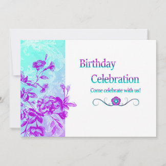Geburtstagsfeier (lila) Einladung