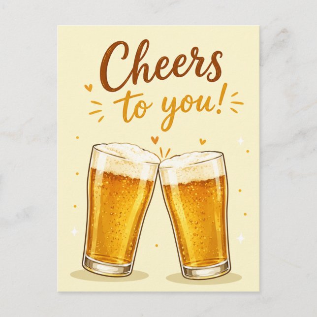 Geburtstagsfeier mit Bier-Pint Postkarte (Vorderseite)