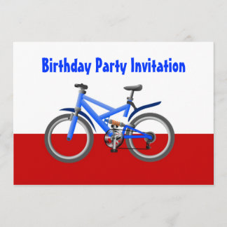 Geburtstagsfeier mit Fahrrad Einladung