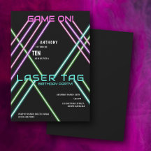 Geburtstagsfeier mit farbenfrohem Neon-Laser-Tag G