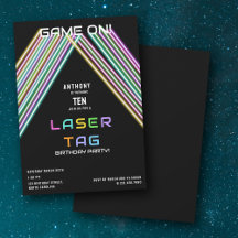 Geburtstagsfeier mit farbenfrohem Neon-Laser-Tag G