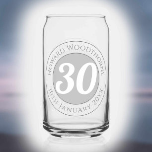 Geburtstagsfeier mit Name, Alter & Geburtstag Dosenglas