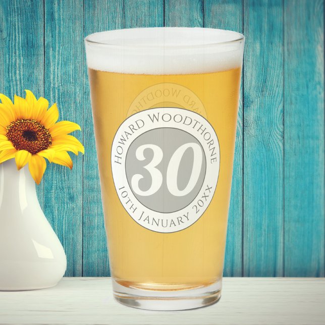 Geburtstagsfeier mit Name, Alter & Geburtstag Glas (Von Creator hochgeladen)