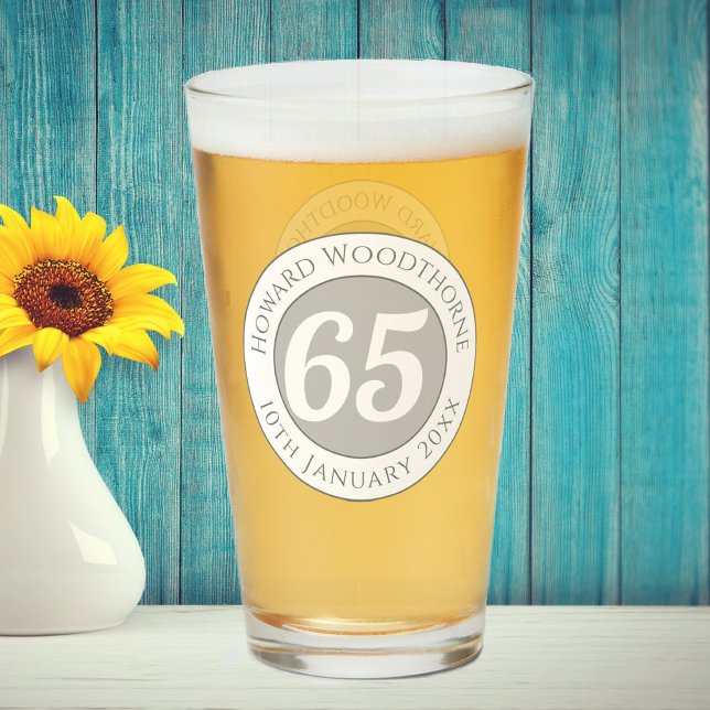 Geburtstagsfeier mit Name, Alter & Geburtstag Glas (Von Creator hochgeladen)