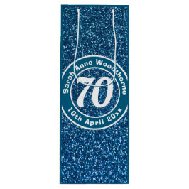 Geburtstagsfeier mit Name, Alter und Datum Wein Geschenktüte Für Weinflaschen