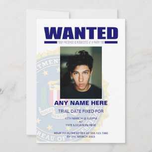 Geburtstagsfeier Most Wanted Einladung