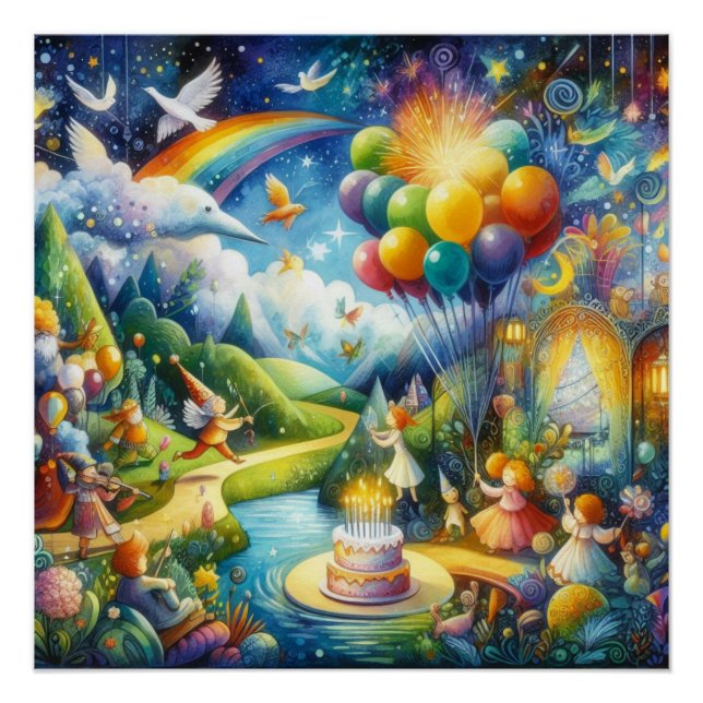 Geburtstagsfeier Poster (Vorderseite)