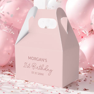 Geburtstagsfeier Rosa Dankeschön Name Geschenkschachtel