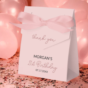 Geburtstagsfeier Rosa Dankeschön Name Geschenkschachtel