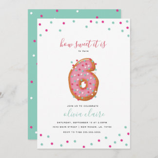 Geburtstagsfeier| Sechs Einladung