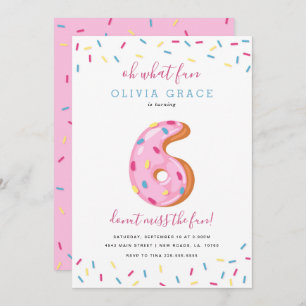 Geburtstagsfeier  Sechs Einladung