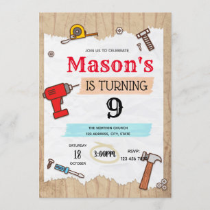 Geburtstagsfeier von Handyman Einladung