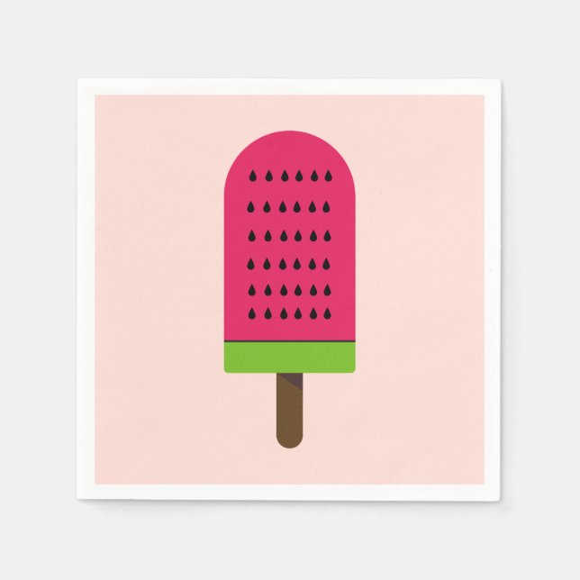Geburtstagsfeier von Popsicle Serviette (Vorderseite)