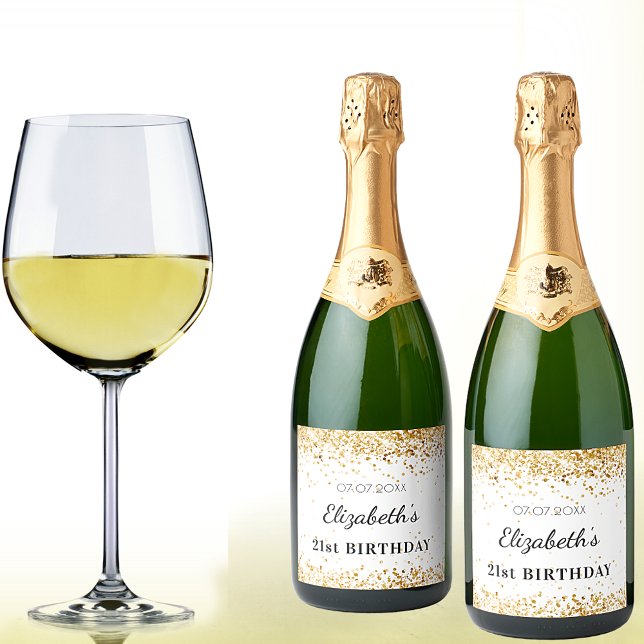 Geburtstagsfeier Weißgold Glitzer Staubname (Von Creator hochgeladen)