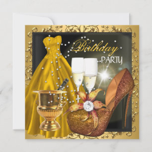 Geburtstagsfeier Zebra Gold Kleid Robe Einladung