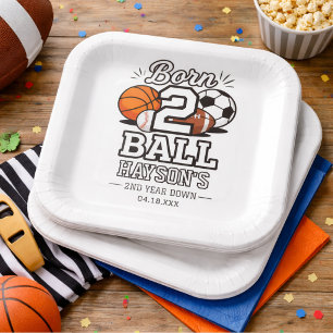 Geburtstagsfeier zum 2. Geburtstag mit Sport-Thema Pappteller