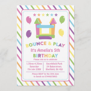 Geburtstagsfeier zum Thema Bounce Einladung