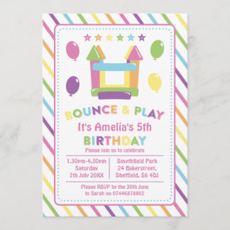 Geburtstagsfeier zum Thema Bounce Einladung