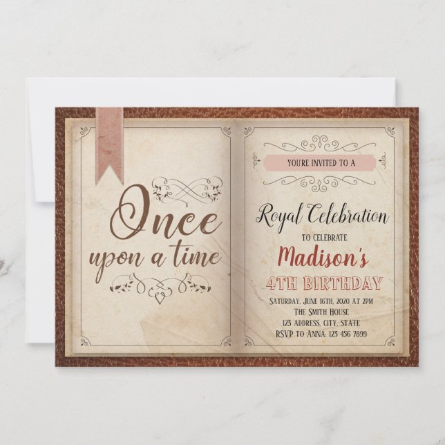 Geburtstagsfeier zum Thema Buch Einladung (Vorderseite)