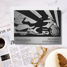 Geburtstagsfeier zum Thema Motorrad - Einladung
