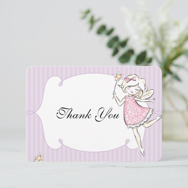Geburtstagsfeiertag der verzauberten Fairy Princes Dankeskarte (Stehend Vorderseite)