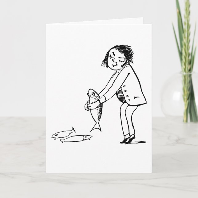 GEBURTSTAGSFISCHE, FUNNY-GEBURTSTAGSKARTEN FEIERTAGSKARTE (Vorderseite)