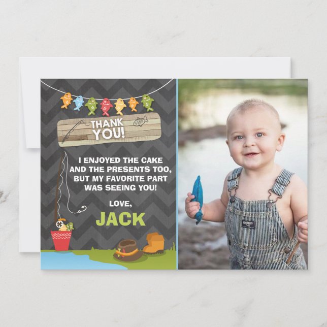 Geburtstagsfischen dank Karte Party (Vorderseite)