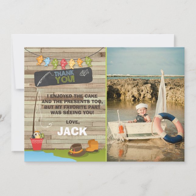 Geburtstagsfischen dank Karte Party (Vorderseite)