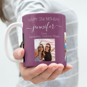 Geburtstagsfoto beste Freundinnen Namen Pflaume Li Kaffeetasse