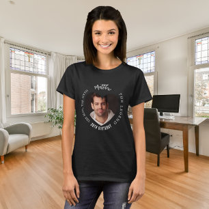 Geburtstagsfoto Mann Mythos Legende schwarzes Herz T-Shirt