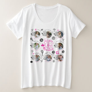 Geburtstagsfoto mit individuellem Design für die T Große Größe T-Shirt