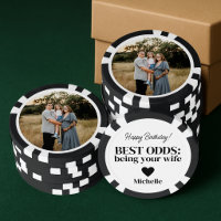 Geburtstagsfoto-Pokerchip für Ehemann von Ehefrau