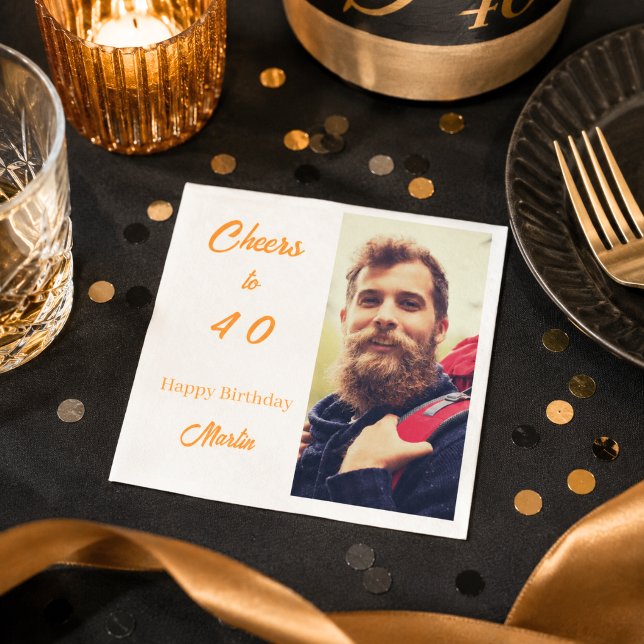 Geburtstagsfoto Weißgold Prost Männer Serviette (Von Creator hochgeladen)
