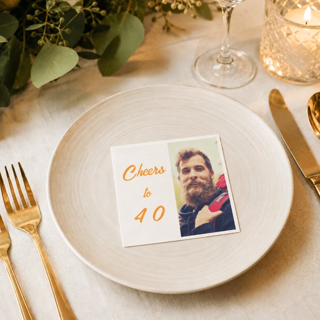 Geburtstagsfoto Weißgold Prost Männer Serviette (Von Creator hochgeladen)