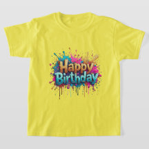Geburtstagsfreude – Bunte Happy Birthday T-Shirts