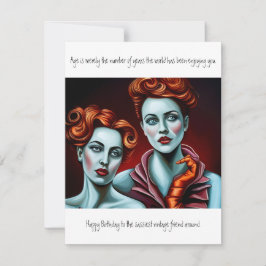 Geburtstagsfreund Vintag Mitteilungskarte